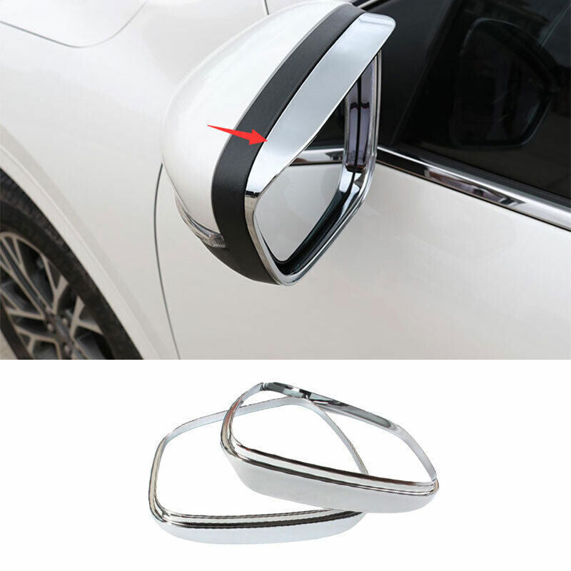 Car Rear View Mirror Sun Rain Chrome Guard 2X ABS for Ford Escape Kuga 2020-2023