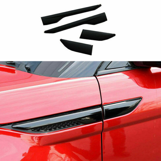 4Pcs Gloss Black Air Flow Vent Side Fender Trim for Range Rover Evoque 2012-2019