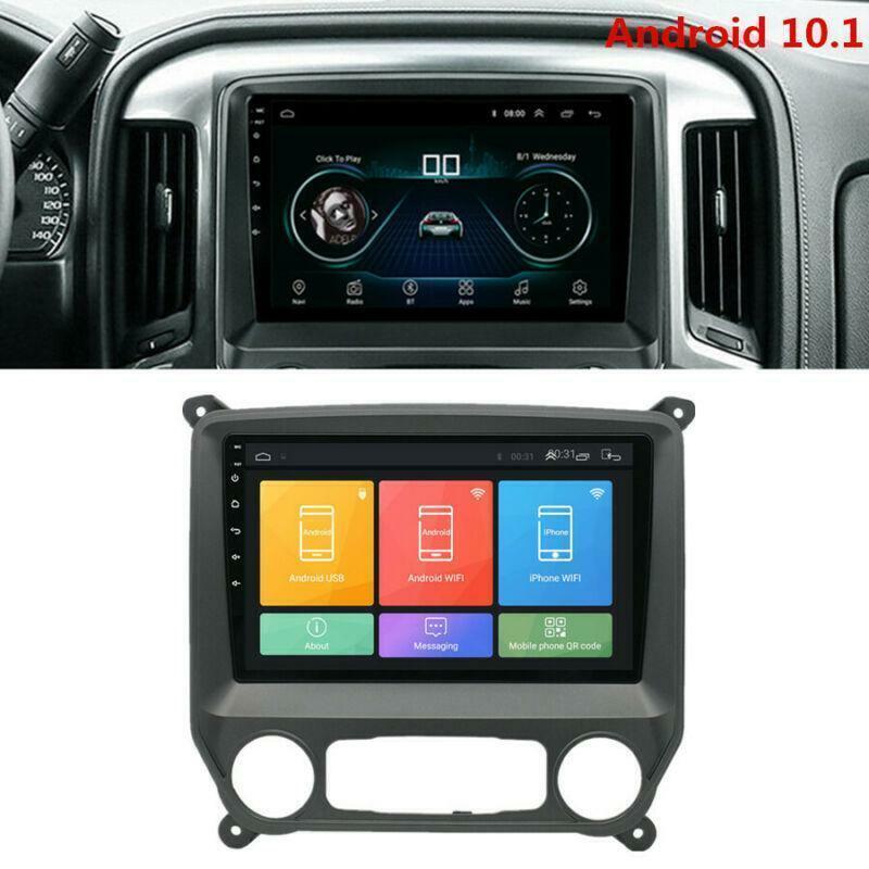 for GMC for Sierra for Chevy Silverado Radio Android 10.1 Stereo GPS Player FM 2014-2018
