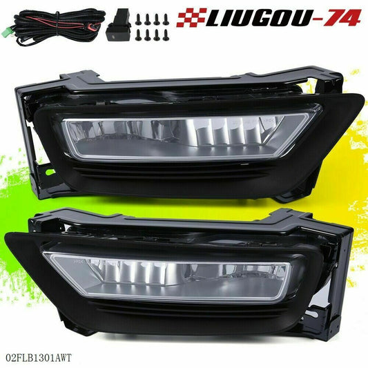 Left + Right Suitable for 2013-2015 for Honda Accord Sedan Transparent Fog Lights with Bulbs U
