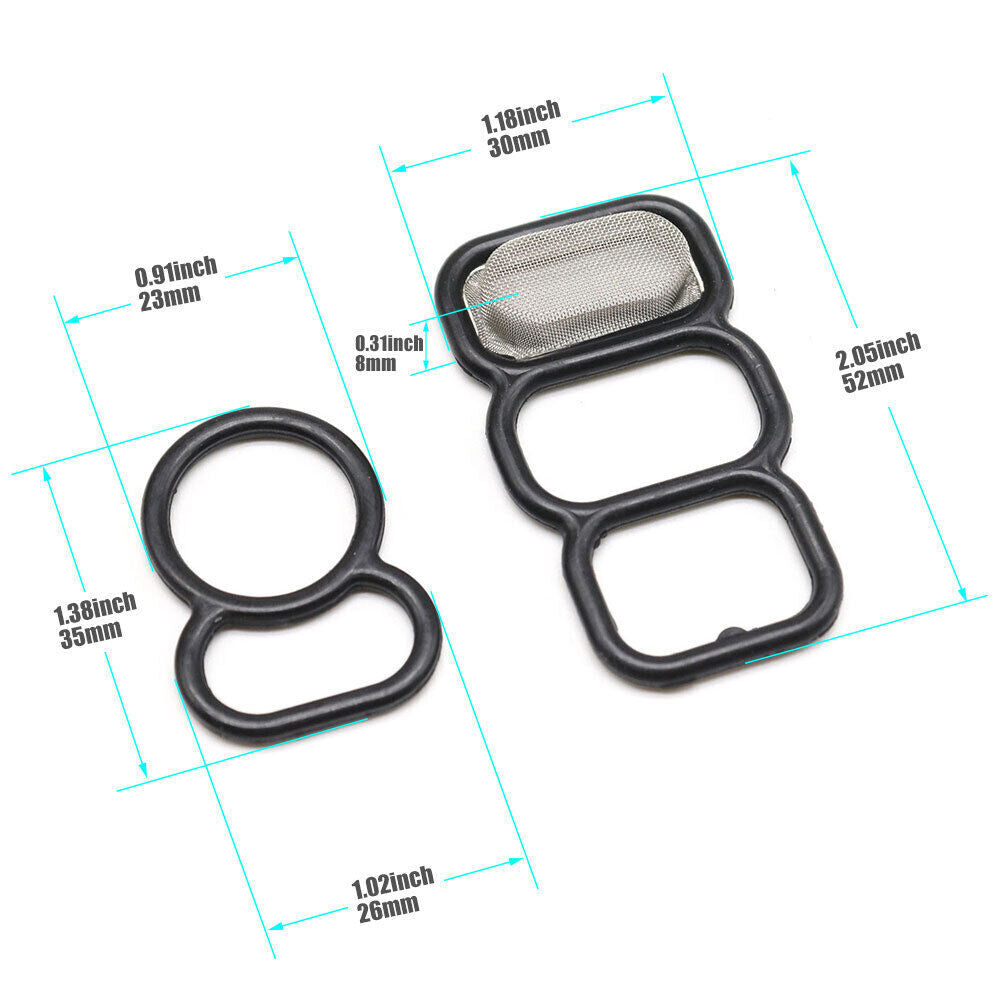 2X 36172-P0A-005 for Honda Accord Spool Valve VTEC Solenoid Gasket 15825-P0A-015