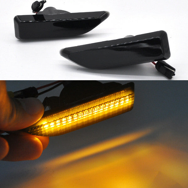 2x Dynamic LED Side Marker Light Smoked for Mini Cooper Countryman 2017-2021