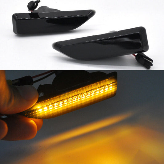 2x Dynamic LED Side Marker Light Smoked for Mini Cooper Countryman 2017-2021