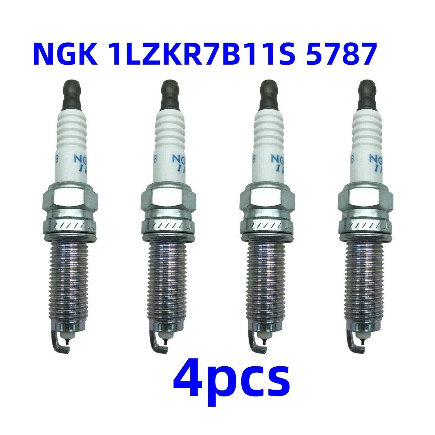 4-pack ILZKR7B11S 5787 laser iridium spark plugs recommended for Acura and for Honda .