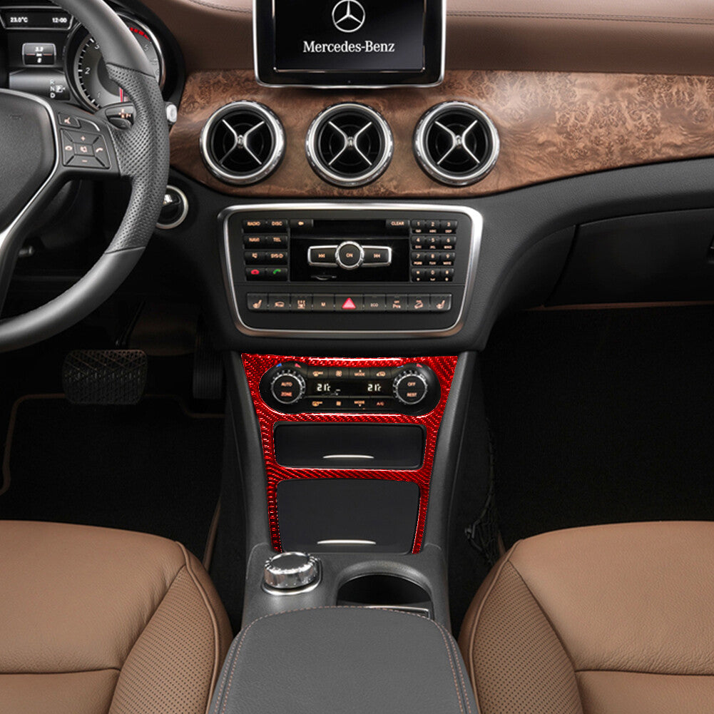 Red Central Control Frame Trim Cover for Mercedes Benz CLA 2014-2018/GLA 2015-18