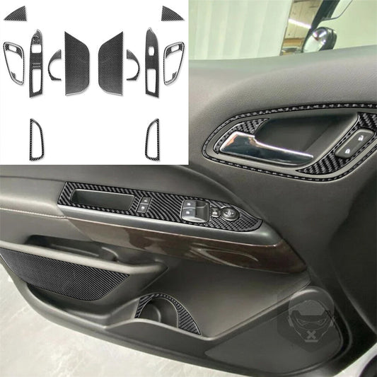 18Pcs Carbon Fiber Door Panel Set Cover for Chevrolet Colorado / for GMC for Canyon 2015+
