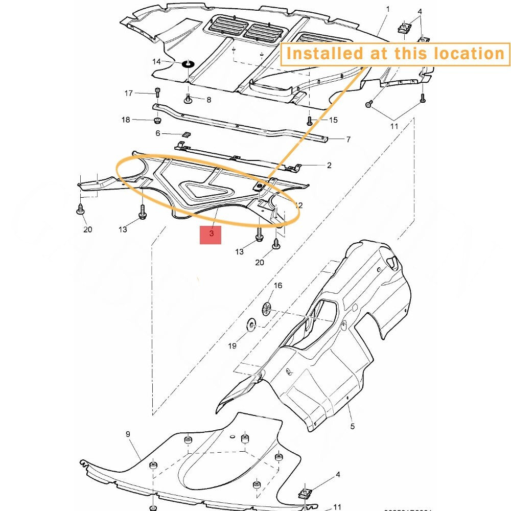 Suitable for Bentley Flying Spur gearbox underbody protection 2009-2012 Equipment Manufacturer 3W0825249
