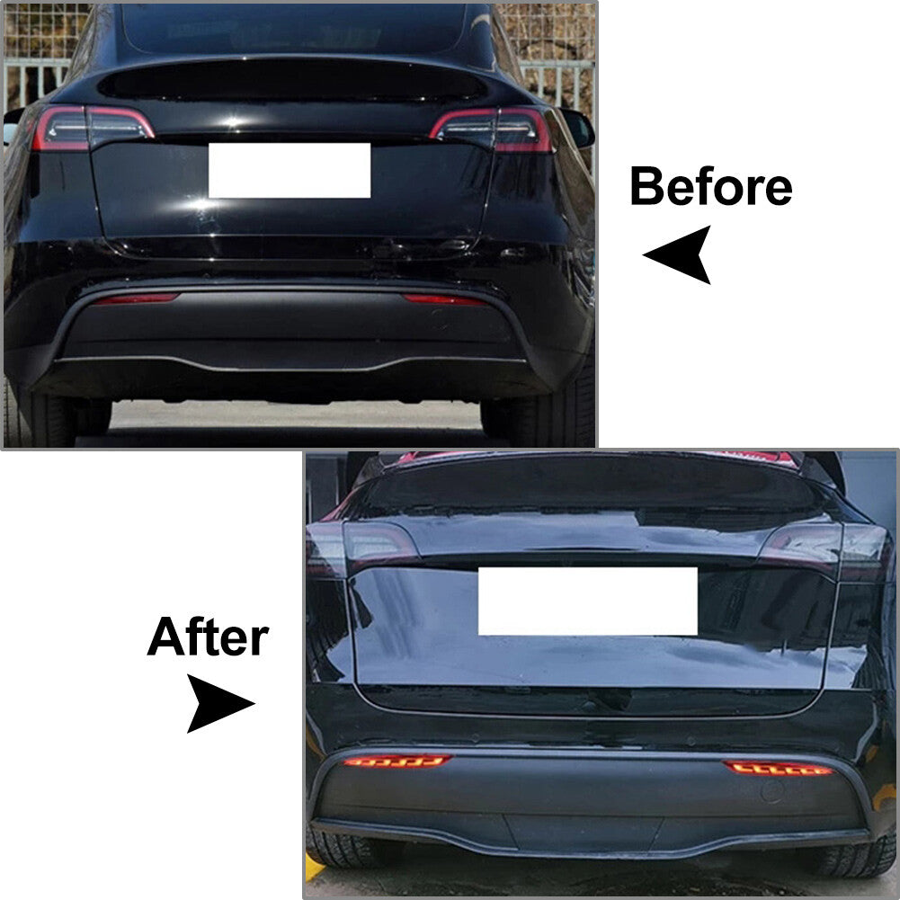 Rear Bumper Reflector Brake Light Dynamic Turn Signal for Tesla Model 3 2017-22