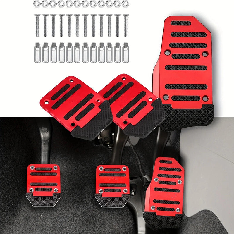 3Pcs Car Universal Non-Slip Foot Pedal Pad Cover Manual Gear Brake Accelerator