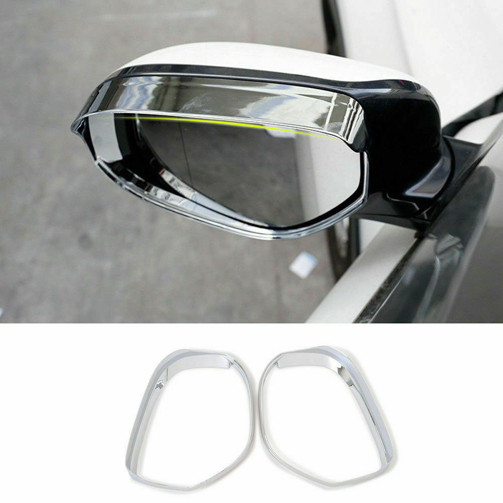 Chrome Rearview Mirror Rain Eyebrow frame Trim for Mitsubishi Outlander 2013-21