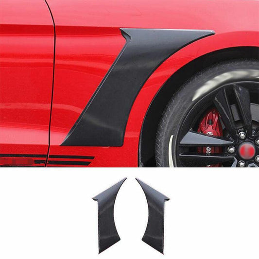 for Ford for Mustang 2015-2022 ST Matt Black Front Vent Fender Flank Cover Trim 2PCS