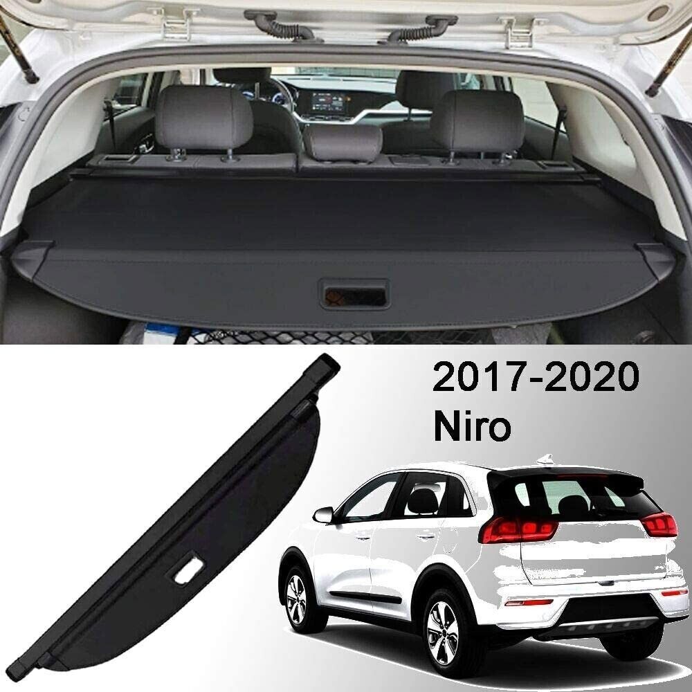 for Kia Niro 2016-22 Black Parcel Shelf Load Cargo Cover Security Luggage Blind