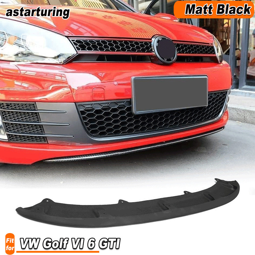 Matt Black Front Bumper Lip Body Spoiler Fit for VW for Golf 6 VI MK6 GTI 2010-2015