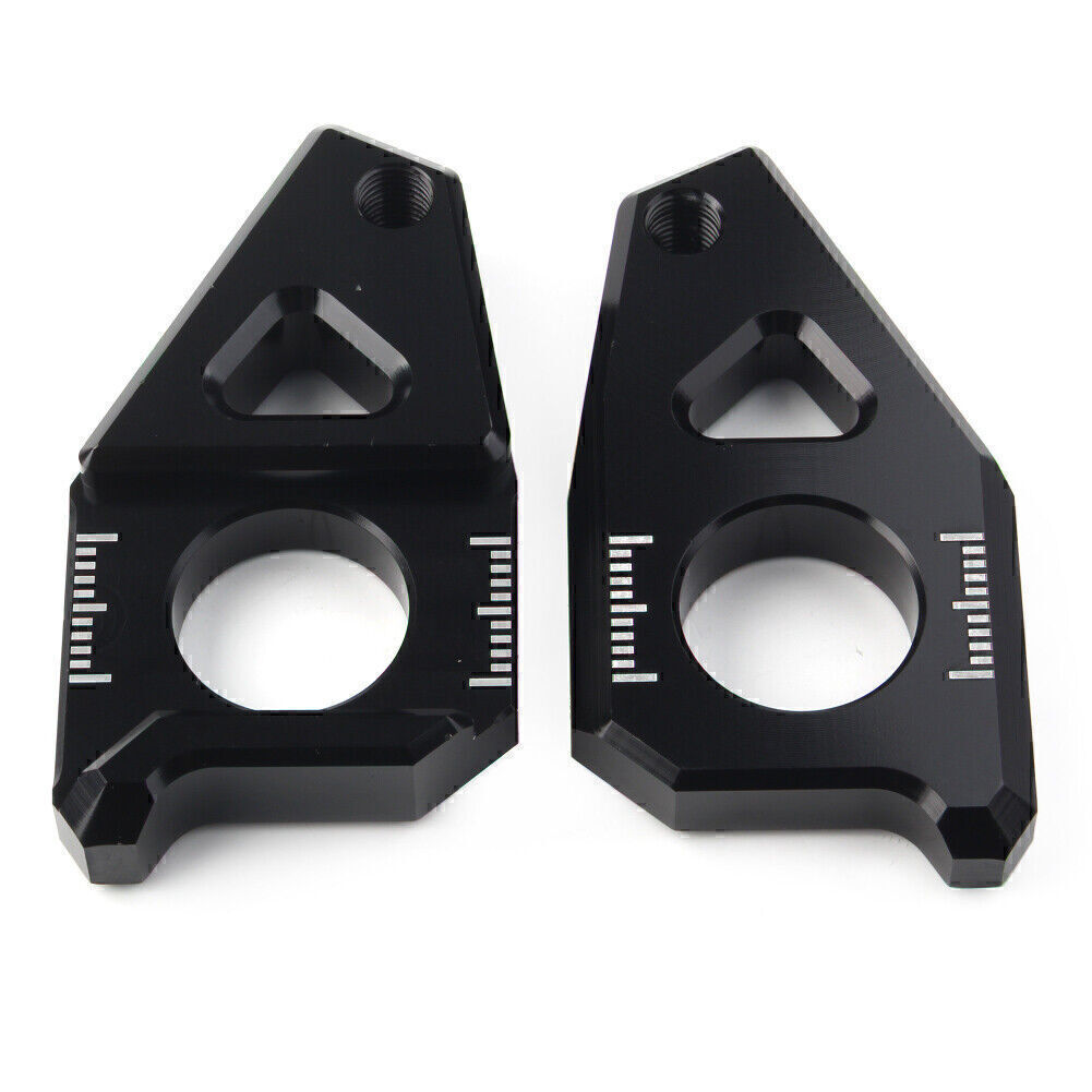 for Yamaha YZF R1 FZ8 FZ1 TMAX 530 Axle Spindle Chain Adjuster Blocks Black UK