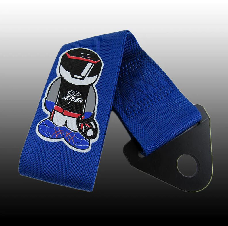 Car tow truck front cover boot rear bumper tow hook blue for Nissan Mugen
