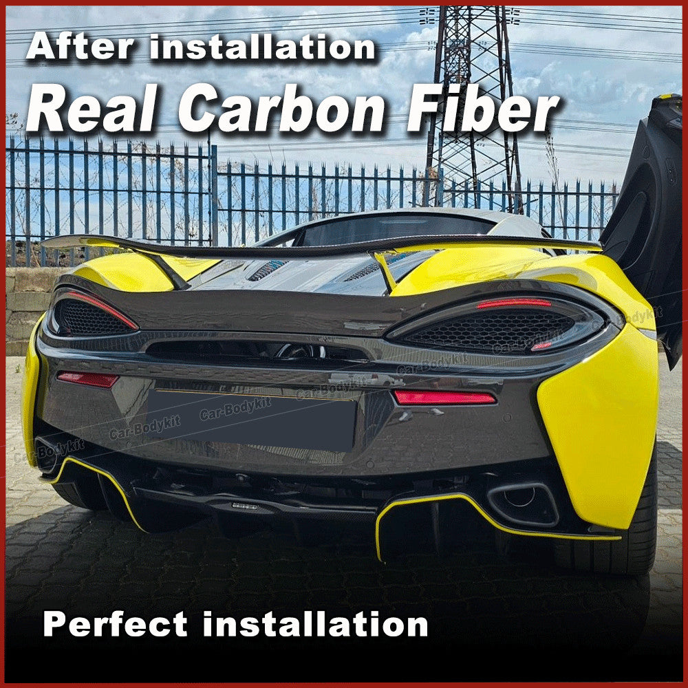 Fit for McLaren 540C 570S 2Door 15-19 Real Carbon Rear Trunk Spoiler Sport Wing