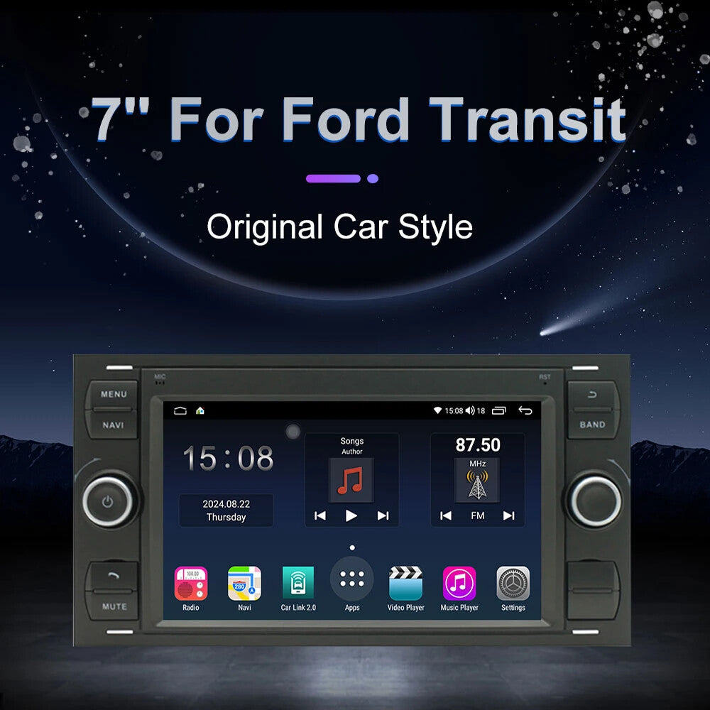 for Ford Transit Car Radio Carplay Android Auto Multimedia Player GPS Navigation