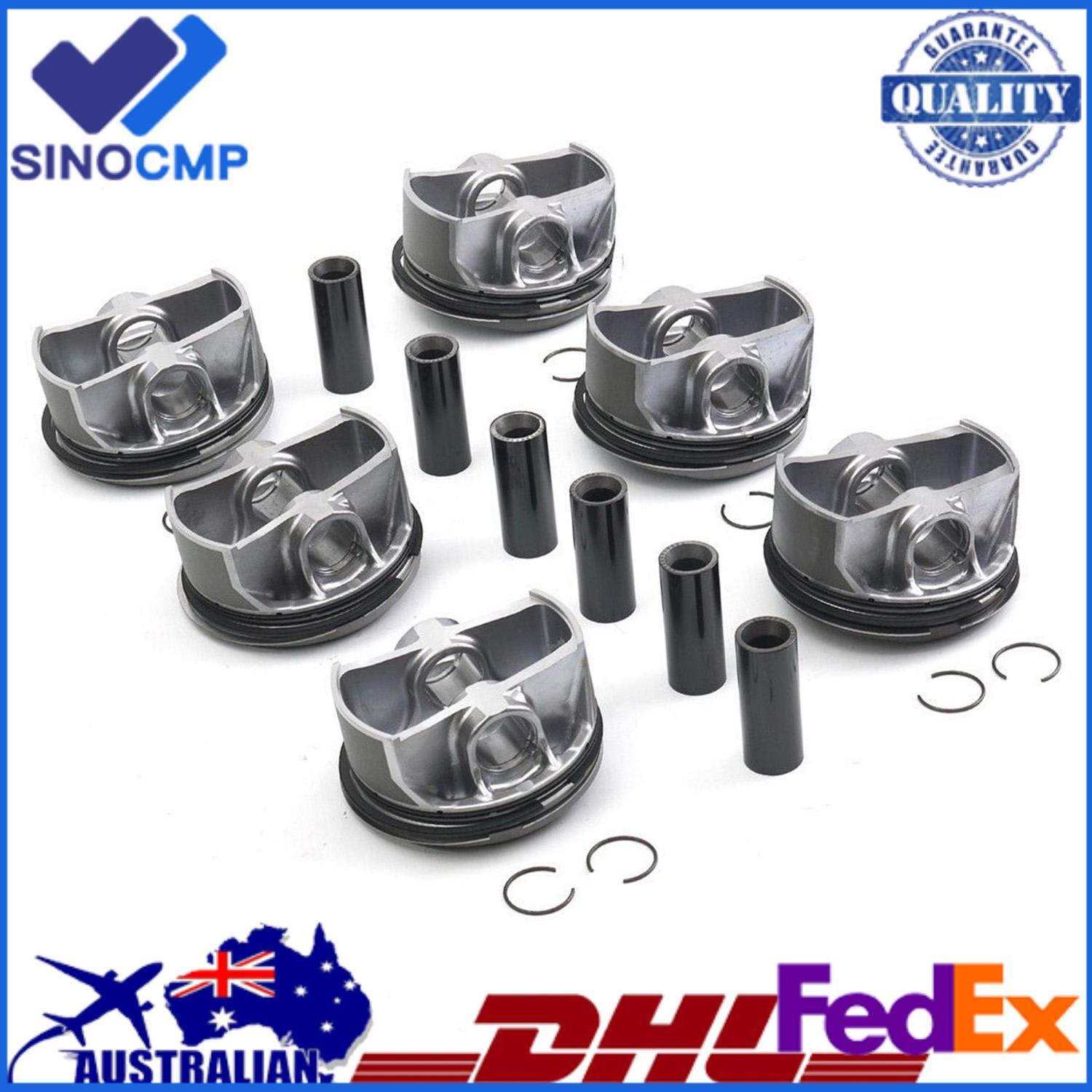 6x Pistons Rings Set STD ¦µ96mm for Porsche Macan for Panamera S 4S 3.0T V6 970 95B