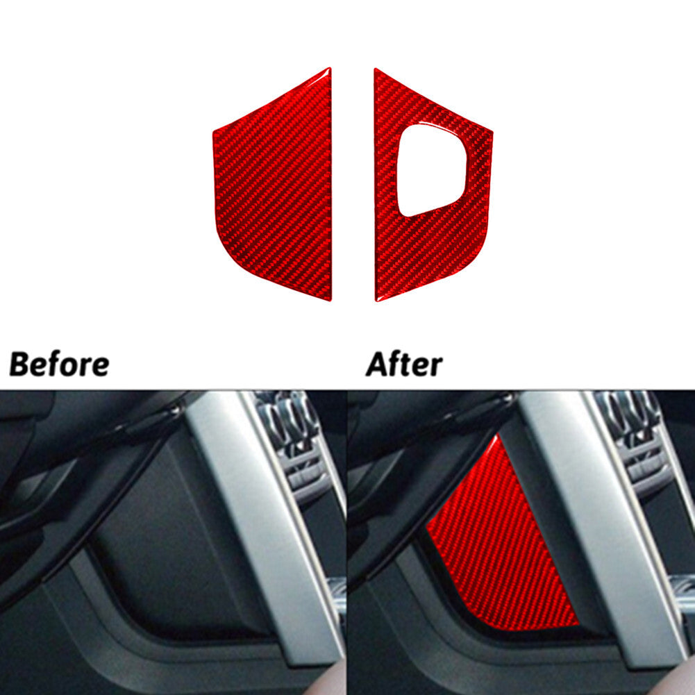 Red Carbon Fiber Gear Shift Side Trim for Land Rover Discovery Sport 2015-2019