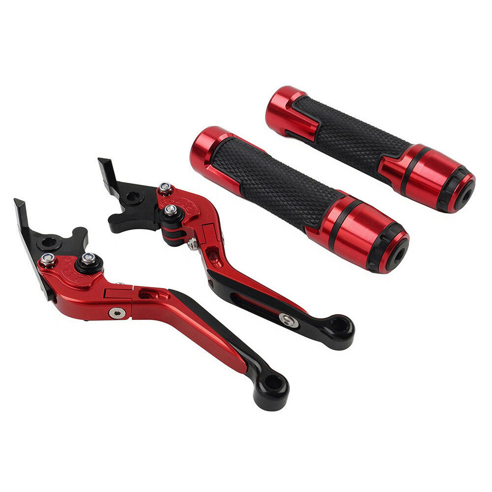 for Kawasaki 650R Folding Extendable Brake Clutch Lever Handlebar Grip Set