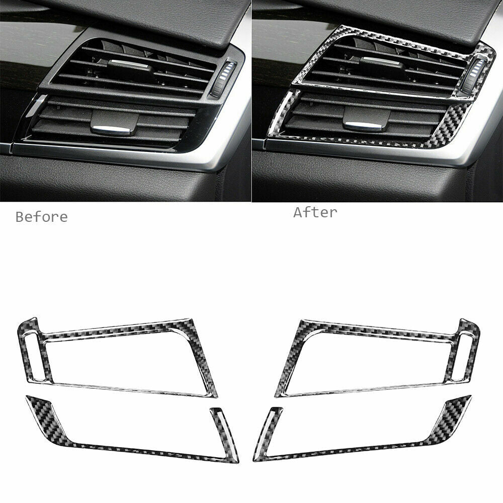 Carbon fiber dashboard side vent socket protective cover suitable for BMW F15, X5, F16, X6 2014-18