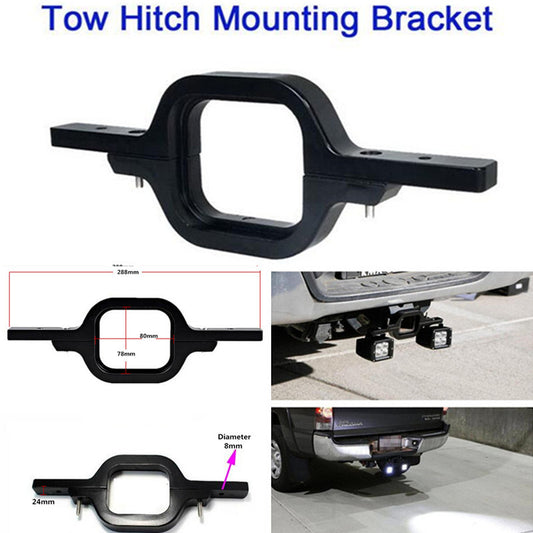 Car Offroad Back-up Reverse Search Light Tow Hitch Mount Bracket Dual LED Holder
