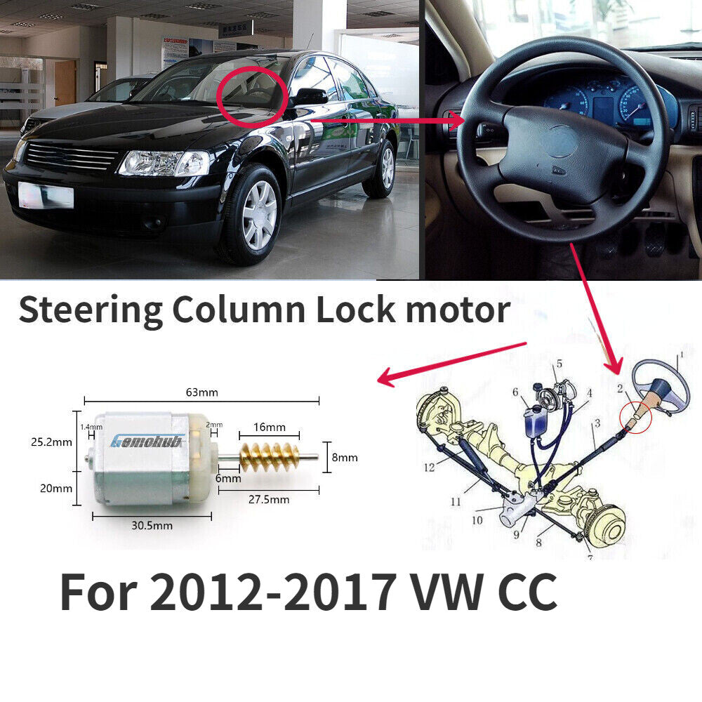 Electronic steering column steering lock motor for 2012-2017 for VOLKSWAGEN CC