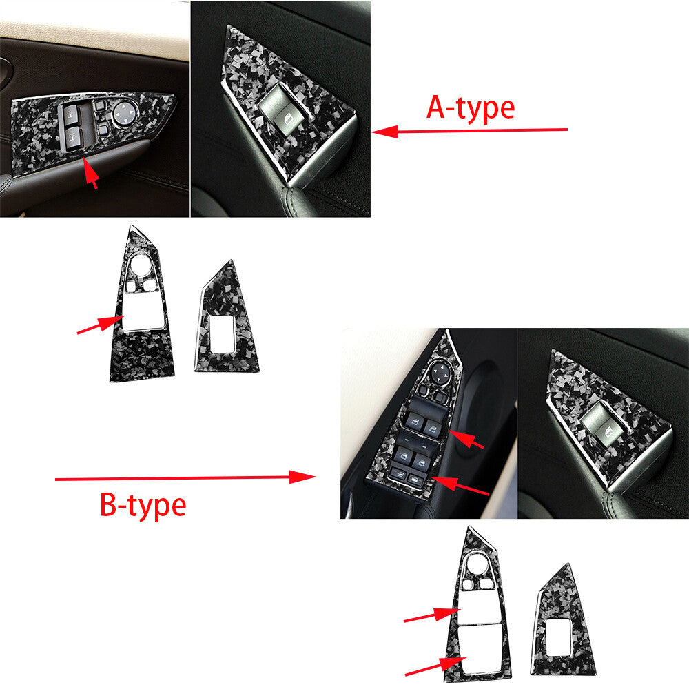 Forged Carbon Fiber Window Lift Switch Trim for BMW 6 series E63 E64 2004-10 RHD