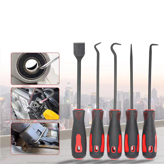 5P Car Oil Seal Driver Rubber Gasket Ring Removal Tool Oil Seal Puller Hook Kit