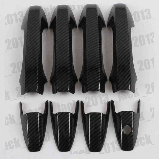 For 2006-2011 for Honda for Civic Sedan Carbon Fiber Side Door Handle Covers Trim 8PCS