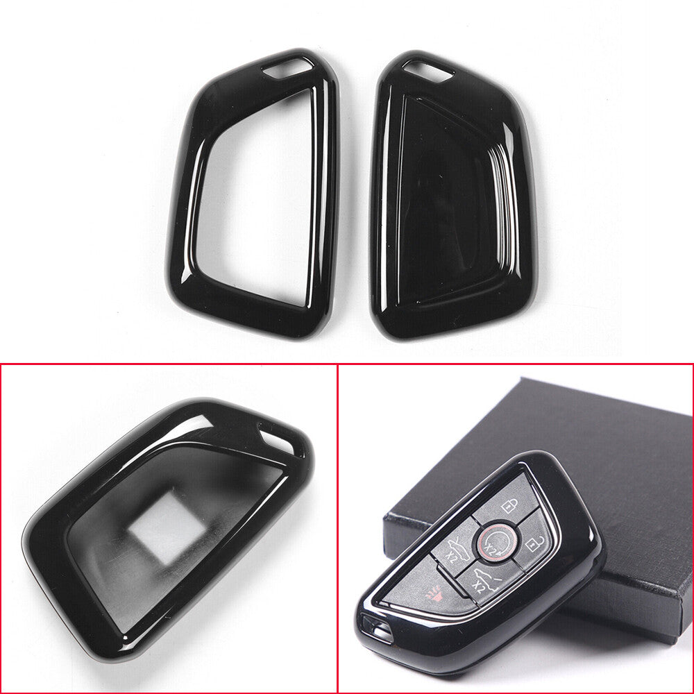 for Chevrolet for Corvette C8 20+ Remote Key Fob Case Protect Shell Trim Gloss Black
