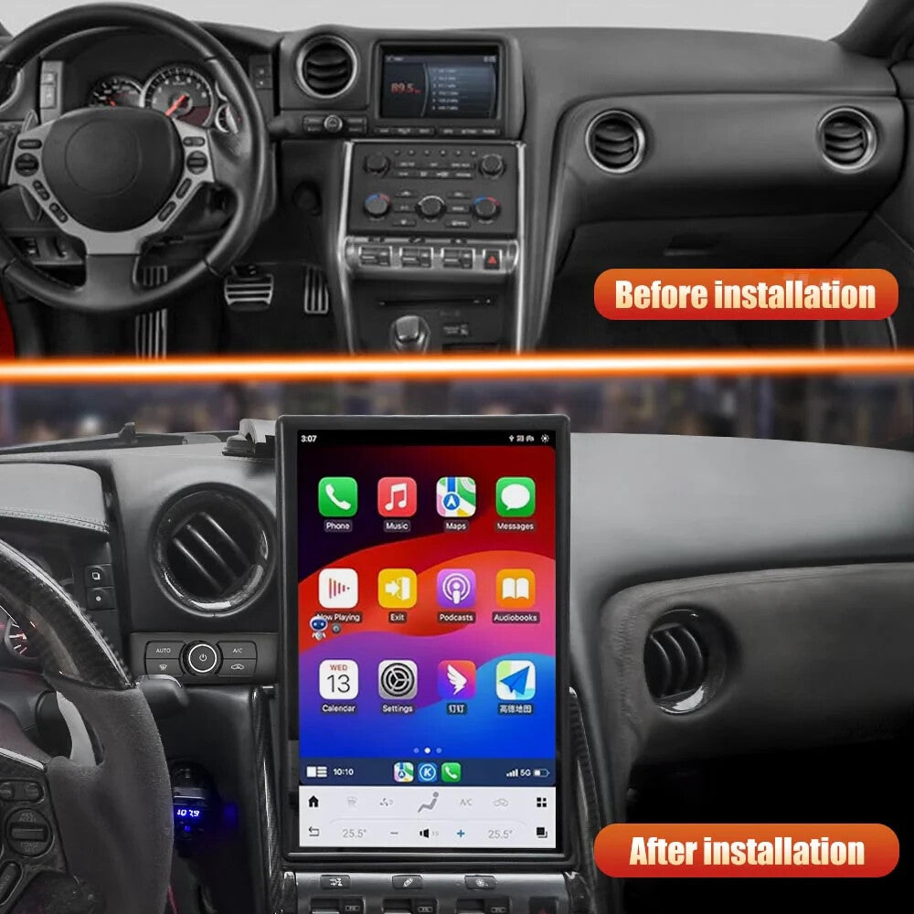 14.5 for Nissan Gtr 2008-2020 for Tesla Style Vertical Screen Radio GPS Navigation