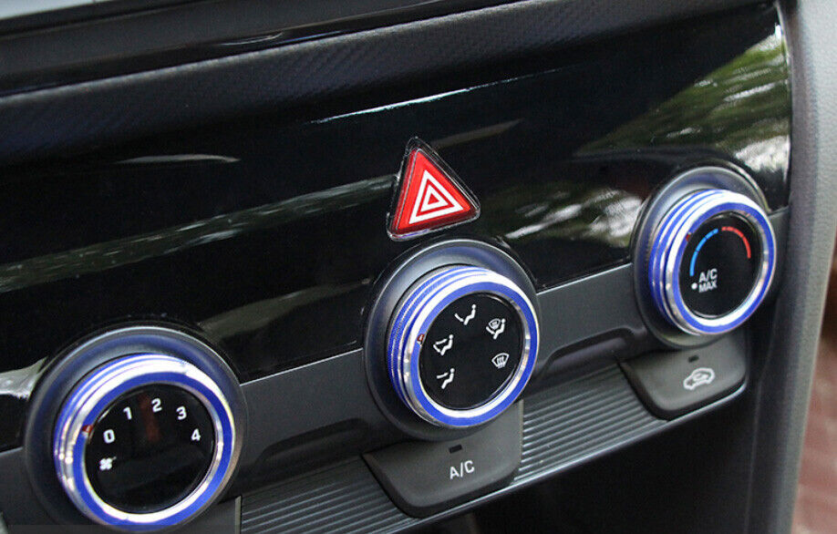 for Hyundai for Elantra 2019-2020 Aluminum Blue Central Console AC Knob Cover Trim3