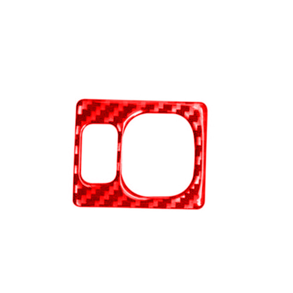 Red Carbon Fiber Rearview Mirror Button Cover Trim for Toyota for Corolla 2014-2018