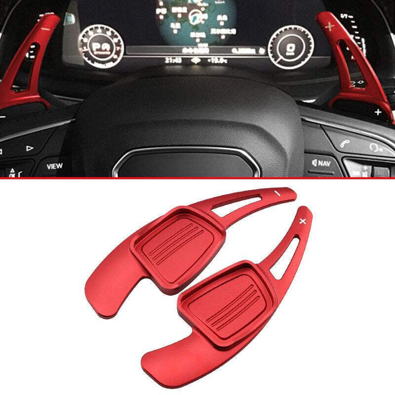 for Audi for A4 B9 A3 for A5 Q3 Q5 Q7 aluminum steering wheel paddle shifter red