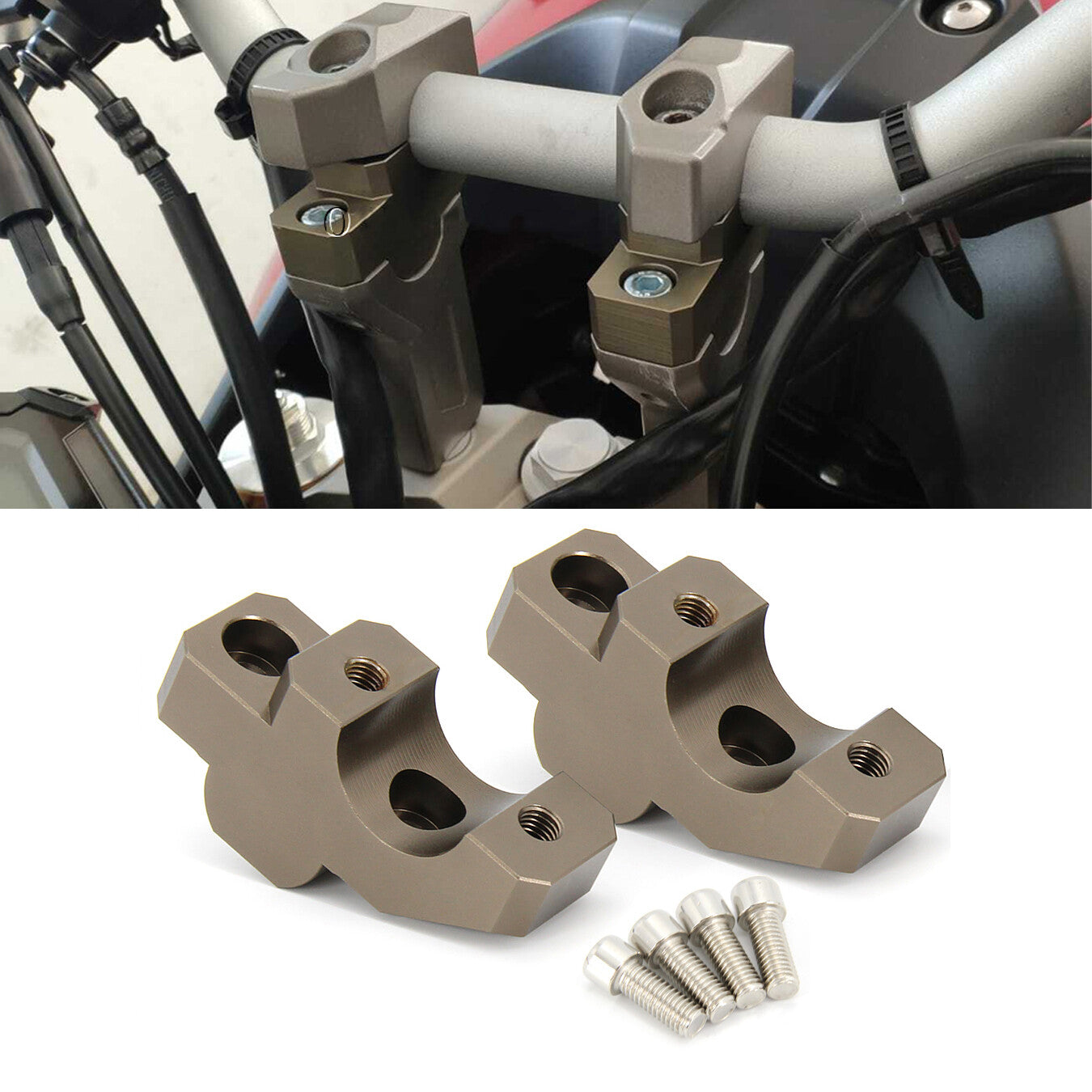 Motorcycle Handle Bar Riser Mount Clamp For MT09 TRACER 900 GT XSR900 FZ09