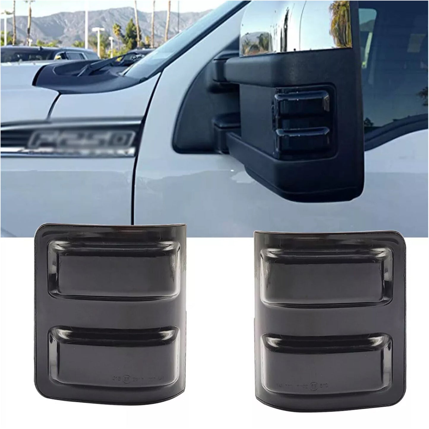 2PCS LED Side Mirror Marker LightsFor 2008-2016 for Ford F250 F350 F450 Super Duty