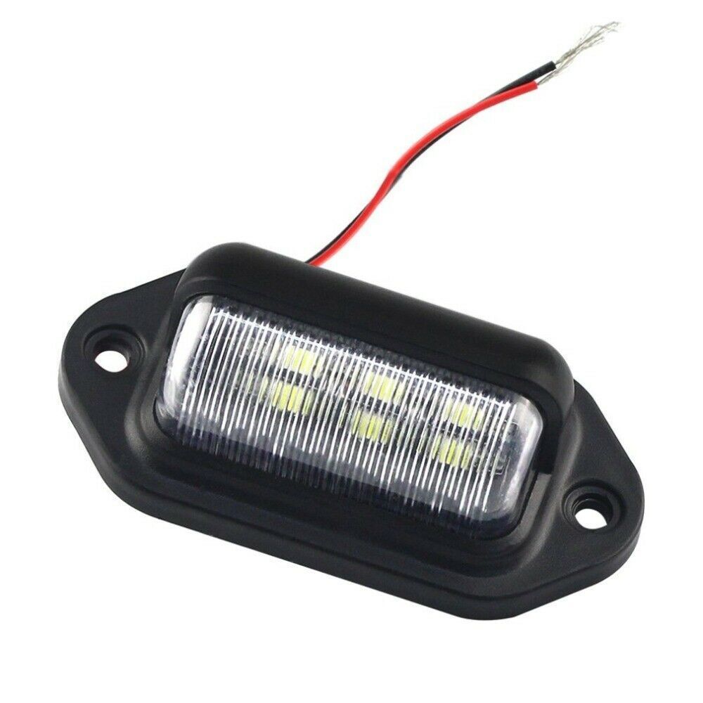 2PCS 6 LED License Plate Lighting Lamp for Car Truck Trailer Truck Van Caravans