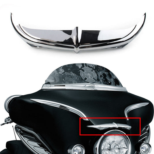 Batwing Fairing Brow Accent Chrome Fit for Harley Touring FLHX 1996-2013 97 98 99 US