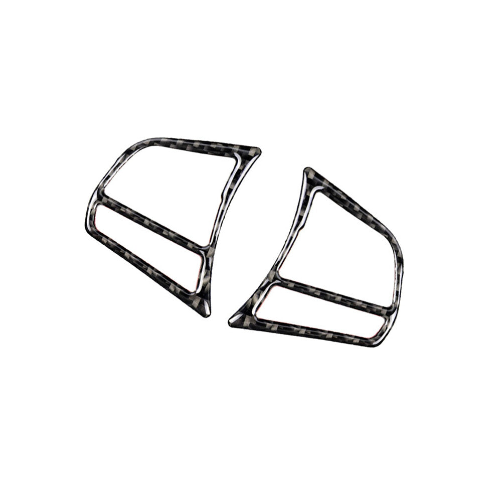 2 x carbon fiber steering wheel button frame trim for BMW 3 Series F30 2013-2018