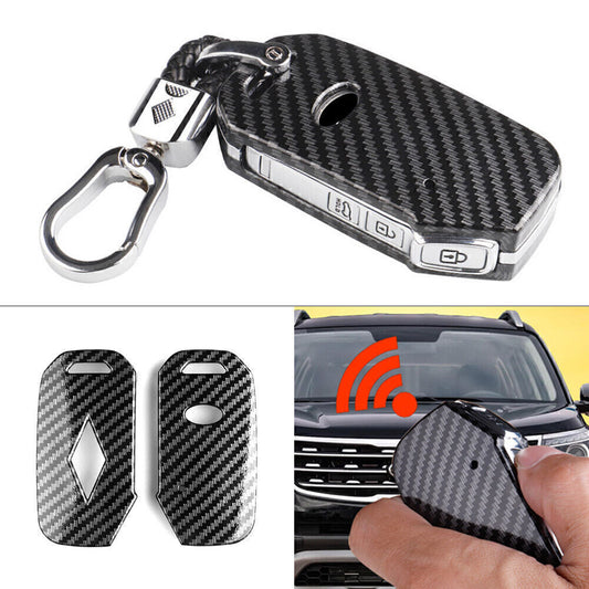 Key Fob Cover Shell Carbon Fiber Fit for Kia Forte Telluride K3 K5 Optima Seltos