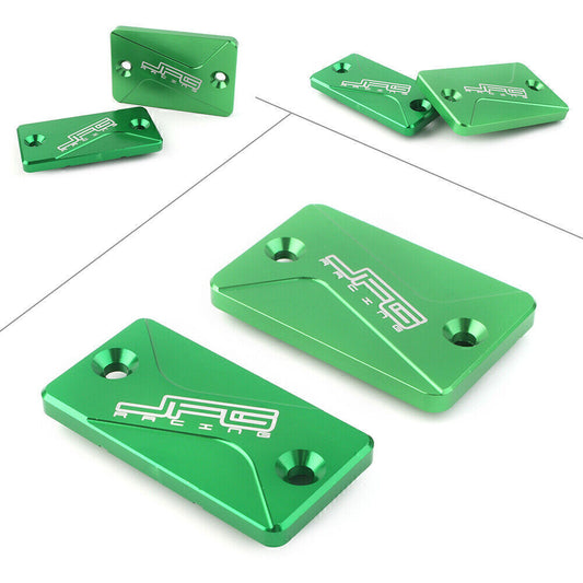 for Kawasaki KLX125 150S KLX250 Front Rear Brake Reservoir Fluid Covers Caps