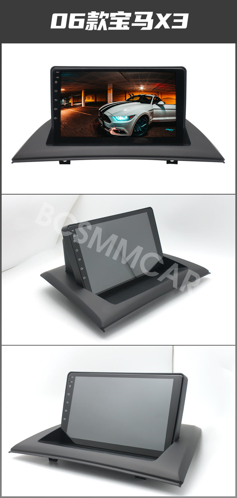 9in 2 Din Android Car GPS Stereo For Apple Carplay Fit for BMW X3 E83 2004-2012