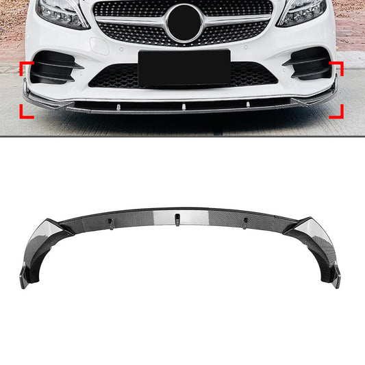 Front Bumper Spoiler Splitter Lip for Mercedes-Benz C Class W205 2019-2021 20