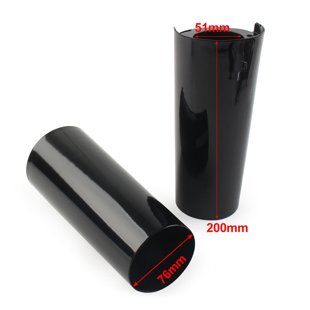 Fit for Harley Electra Tri Glide FLHX Pair +2 Smooth Fork Tube Slider Cover Cowbell