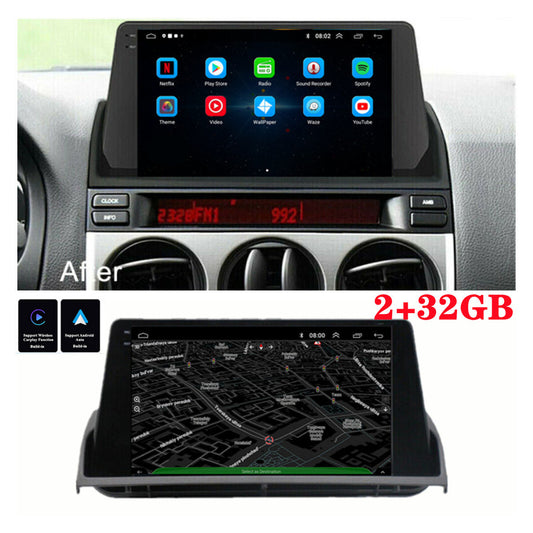 For 2002-2008 for Mazda 6 Carpaly 2+32GB Stereo Radio GPS Head Unit WIFI 9 Android