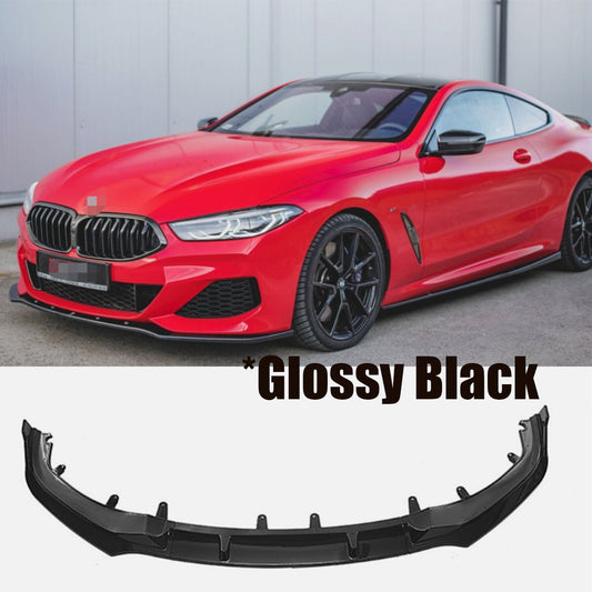 Gloss Black Front Bumper Splitters Lip for BMW 8 Series G14 G15 G16 2018 19-21