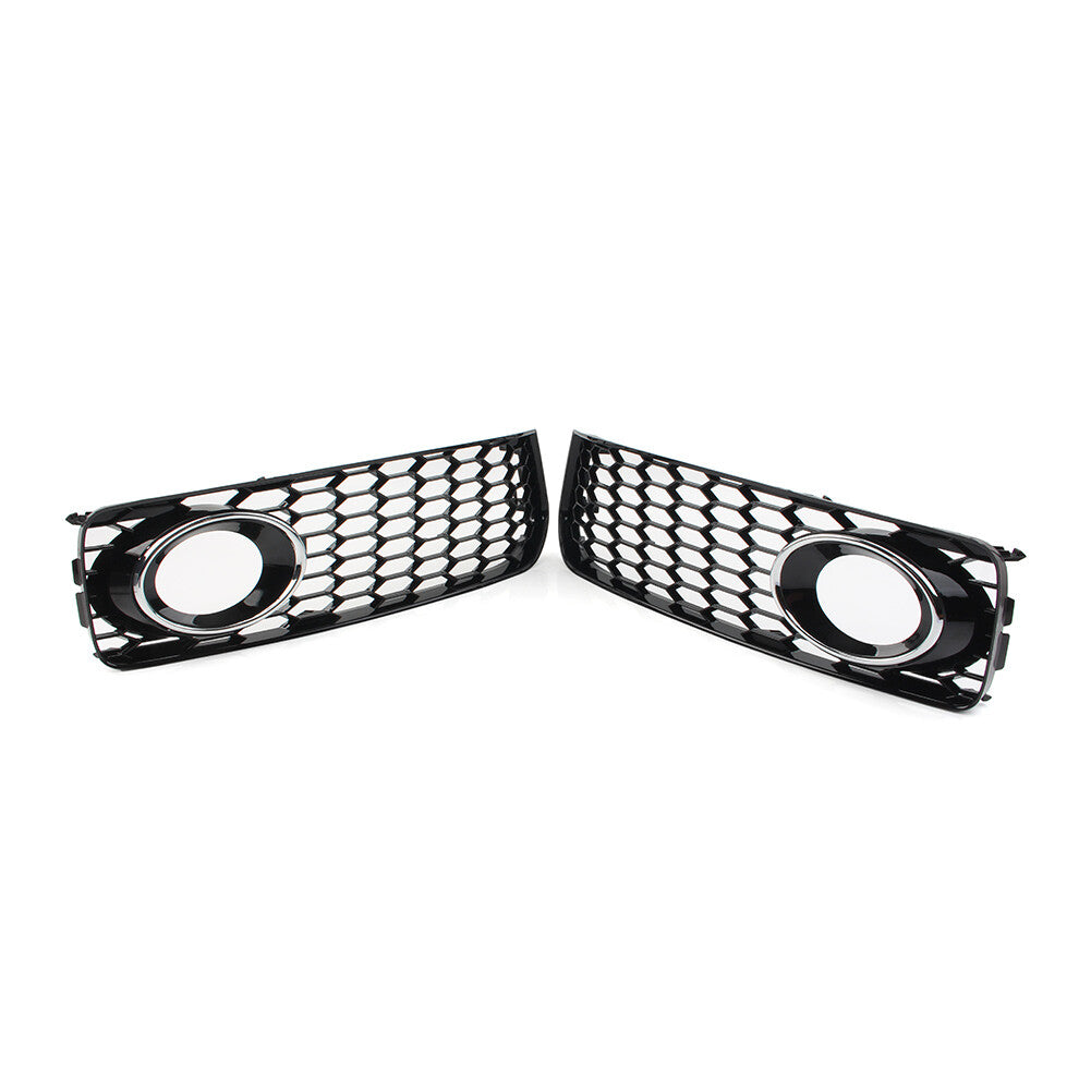 Honeycomb Front Bumper Fog Light Grille Cover Fit for Audi A5 S5 B8 RS5 08-12