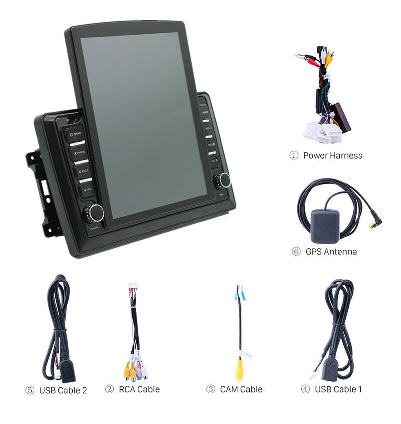 Car Wifi Android 9.7 Vertical Screen Stereo Radio GPS Nav for Wrangler Charger