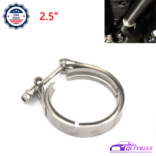 2.5 Inch V-Band Clamp Stainless Universal for Muffler Turbo Exhaust Downpipe